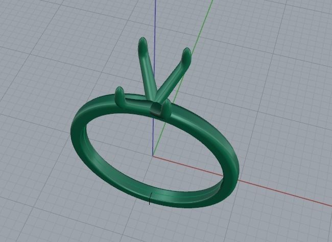 Solitaire ring Model 5619 3D print model_2