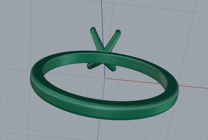 Solitaire ring Model 5619 3D print model_4