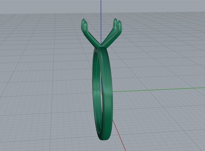 Solitaire ring Model 5619 3D print model_3