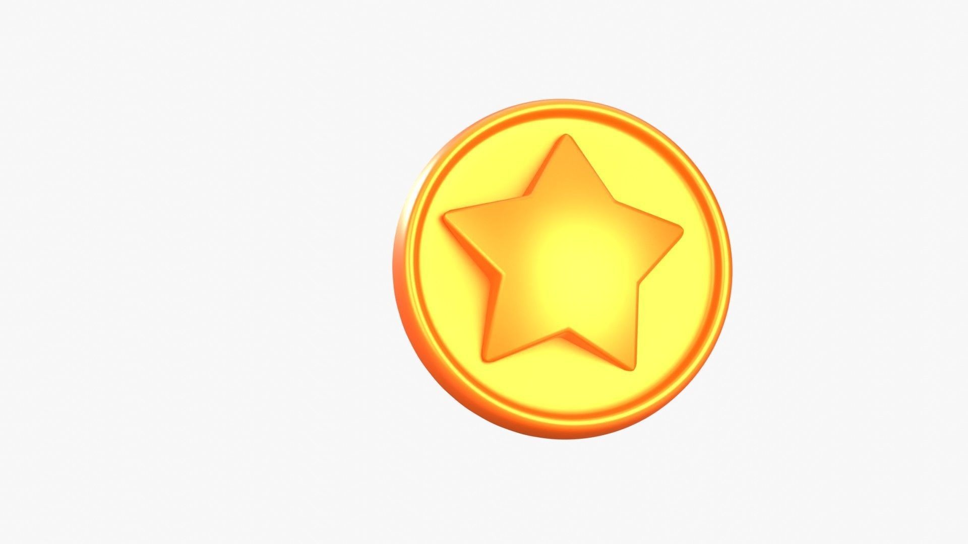 Medal Coin Game 3D Illustration 3D model_18