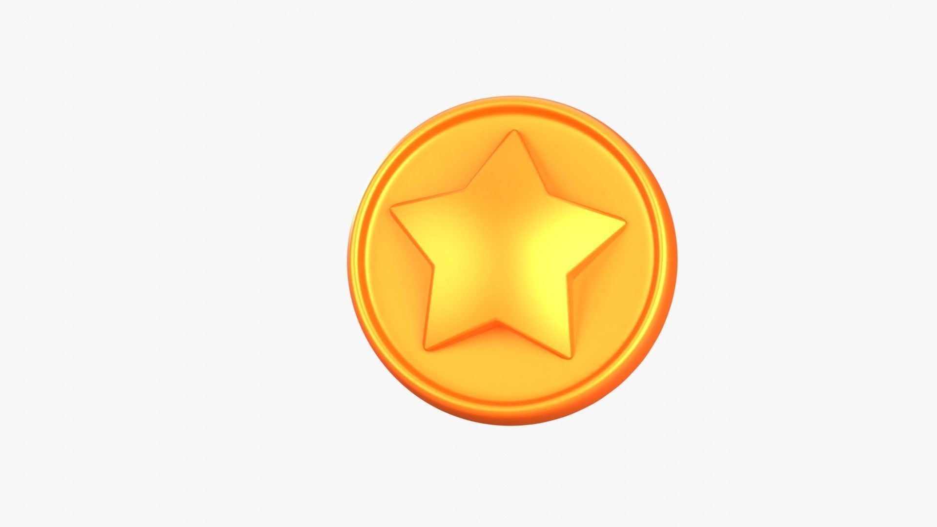 Medal Coin Game 3D Illustration 3D model_19