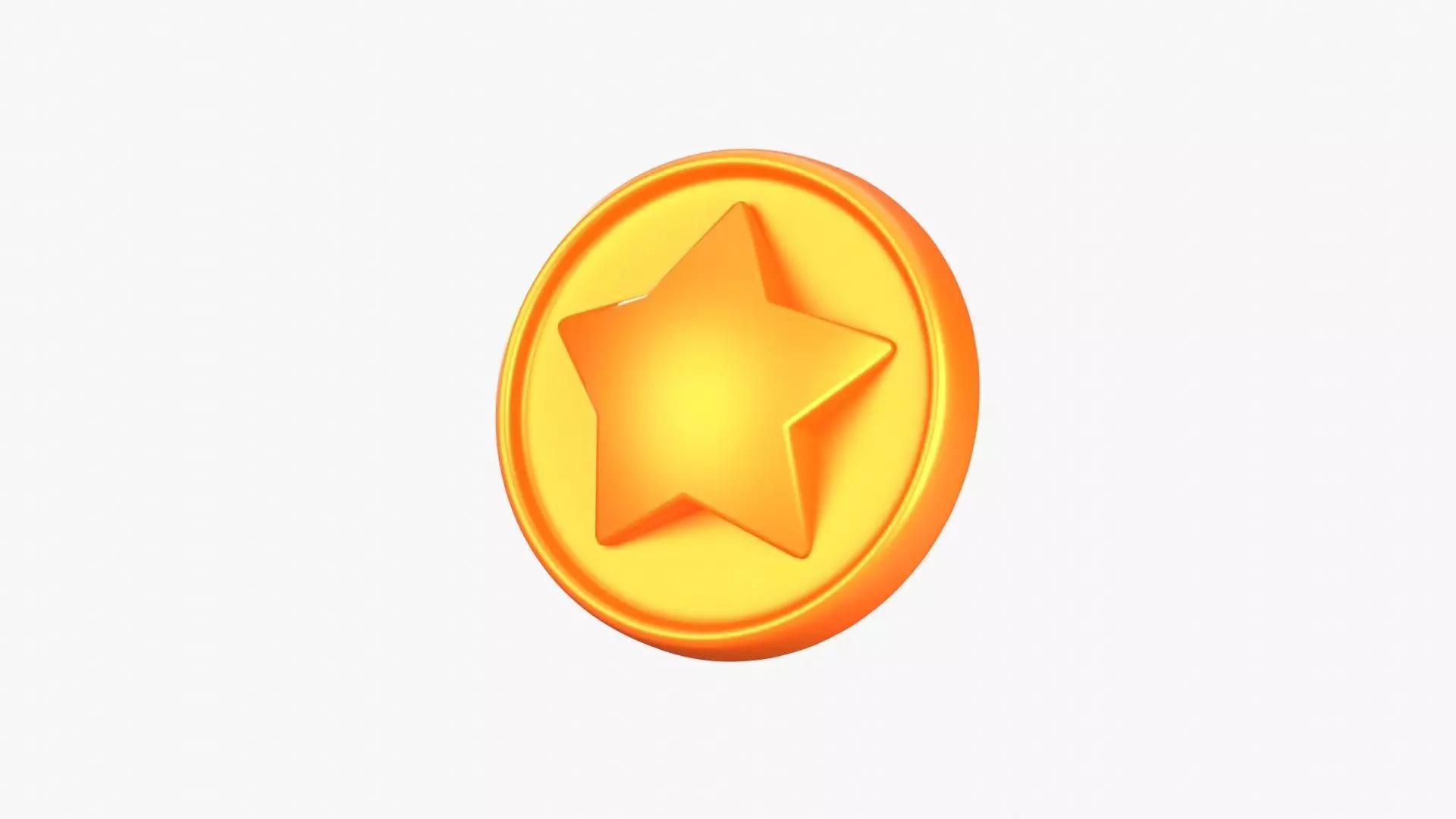 Medal Coin Game 3D Illustration 3D model_0