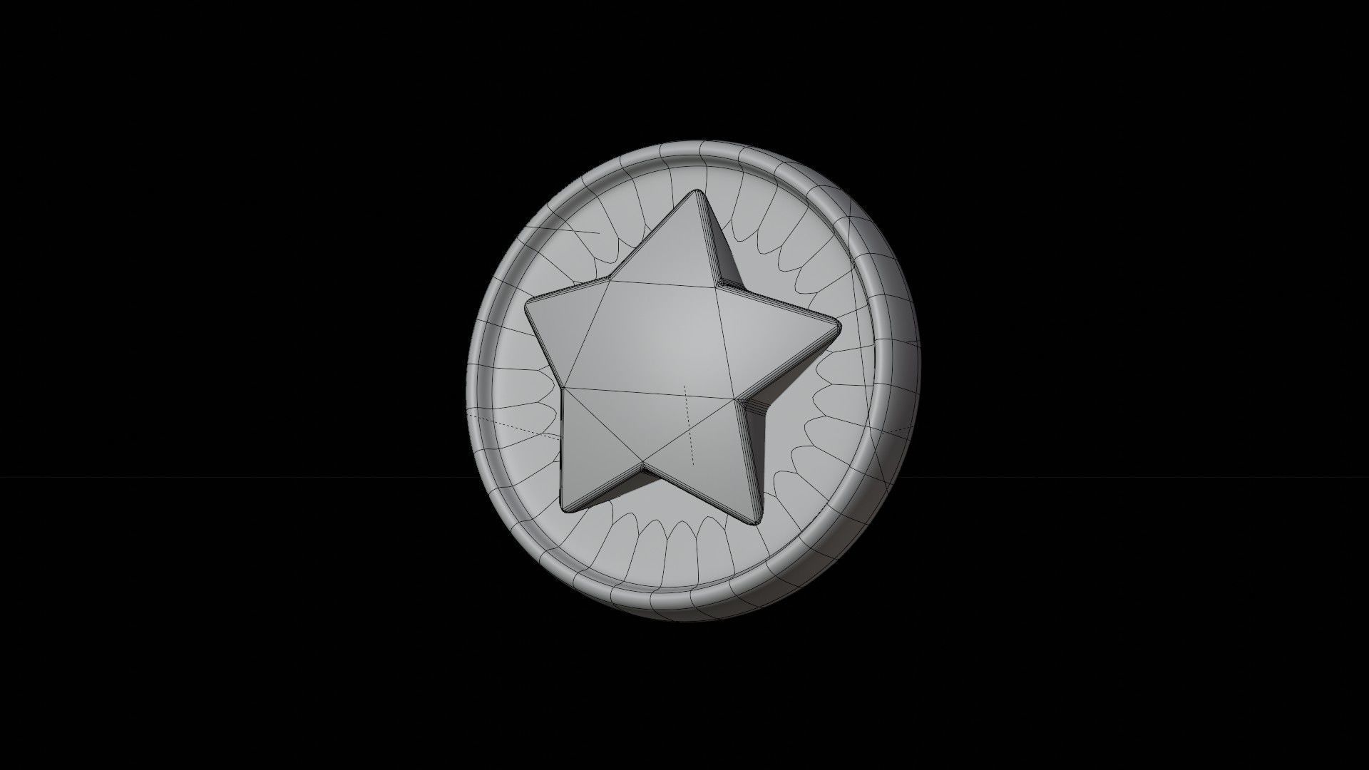 Medal Coin Game 3D Illustration 3D model_1