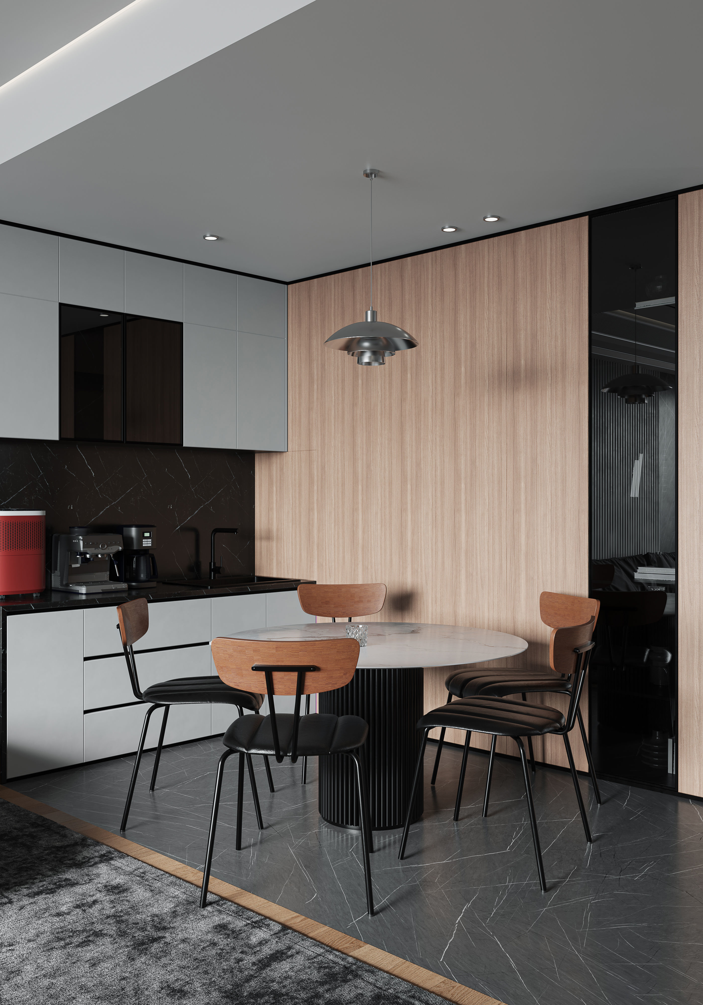 Minimalist Apartment Interior Design 3D model_3