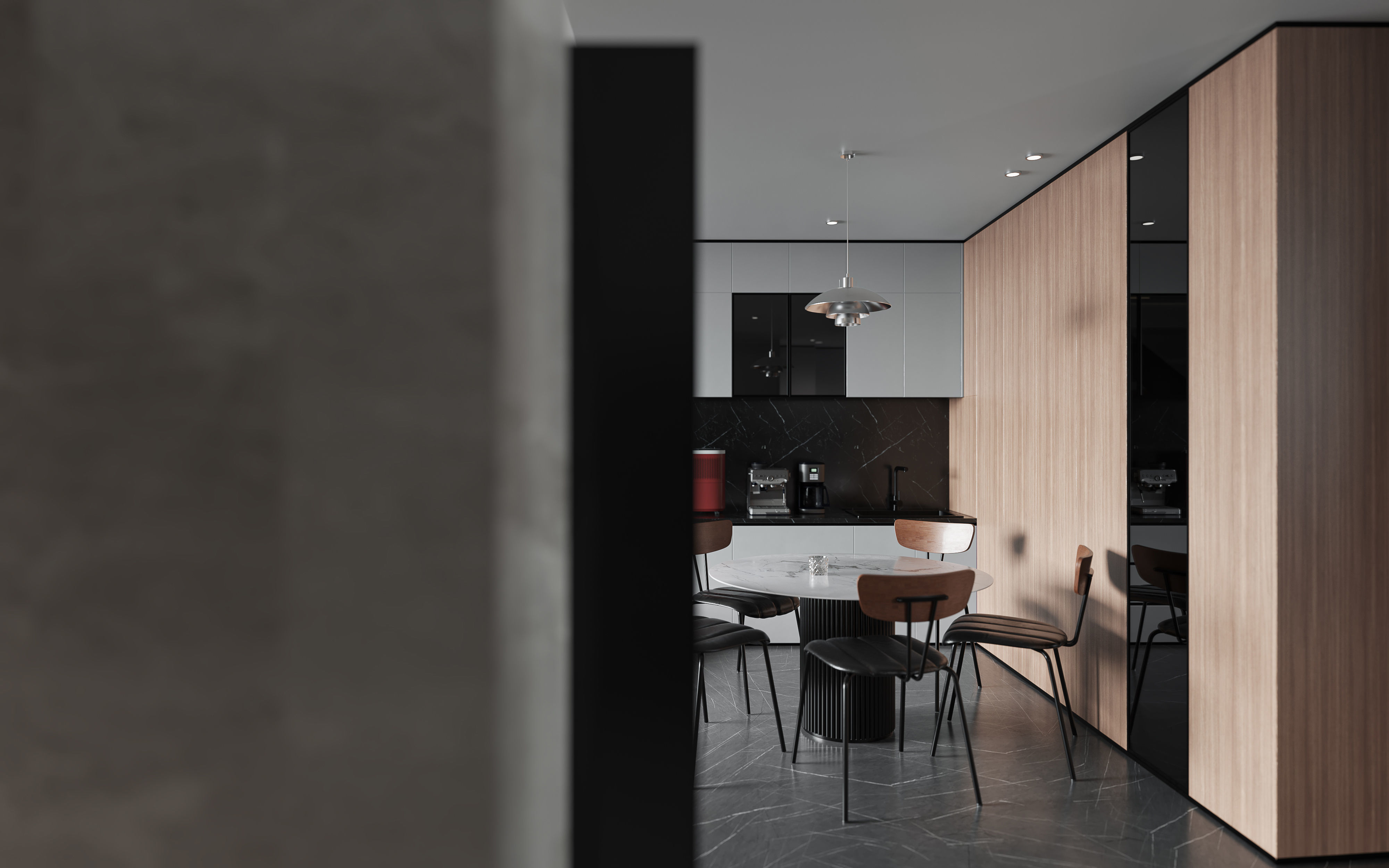 Minimalist Apartment Interior Design 3D model_2