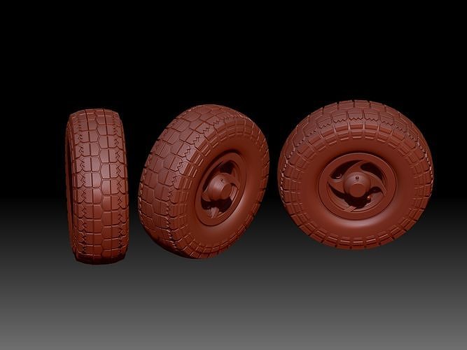 Scooter tires for the elderly Free 3D model
