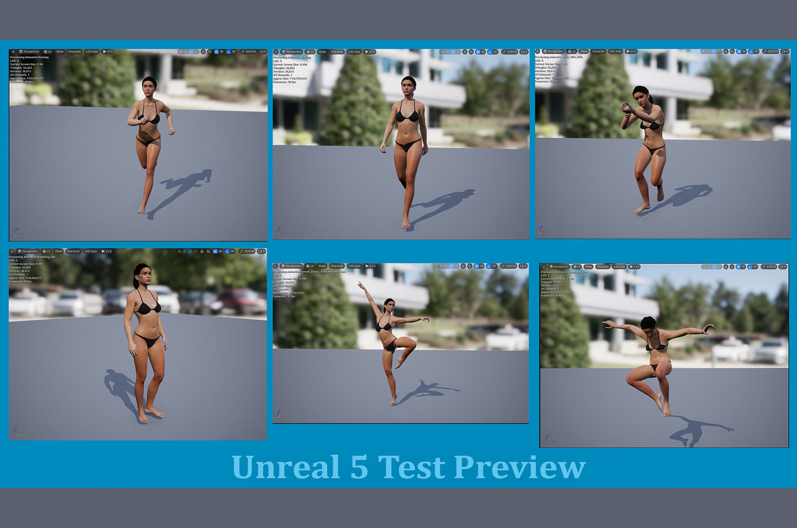 Female Base Rig Low-poly 3D model_9