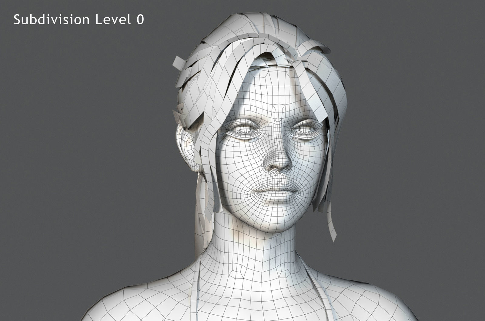 Female Base Rig Low-poly 3D model_22
