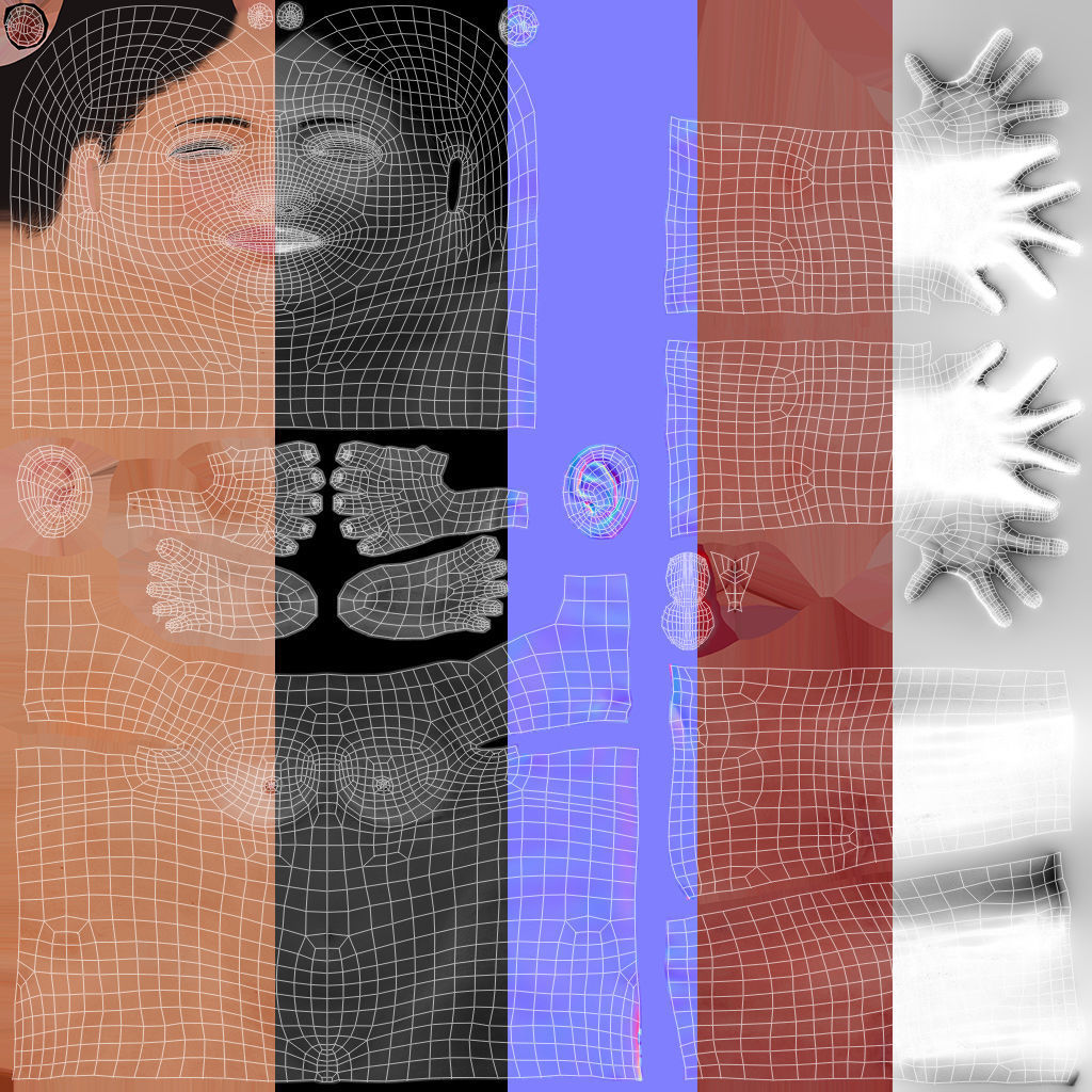 Female Base Rig Low-poly 3D model_23