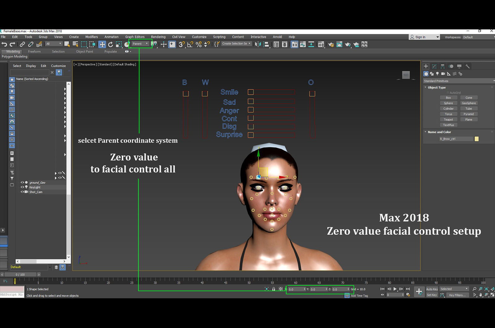 Female Base Rig Low-poly 3D model_19