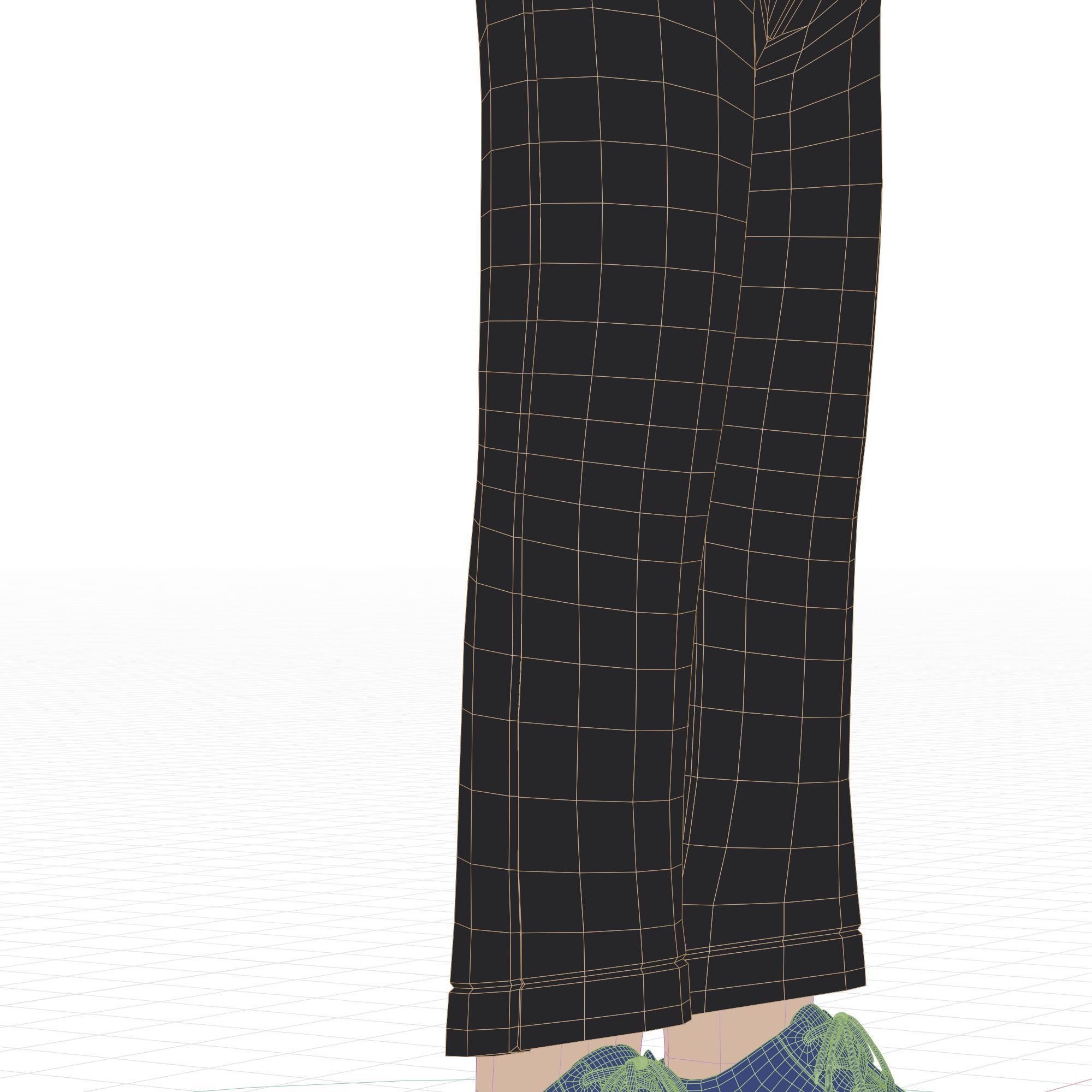 Cartoon Man Rigged Low-poly 3D model_25