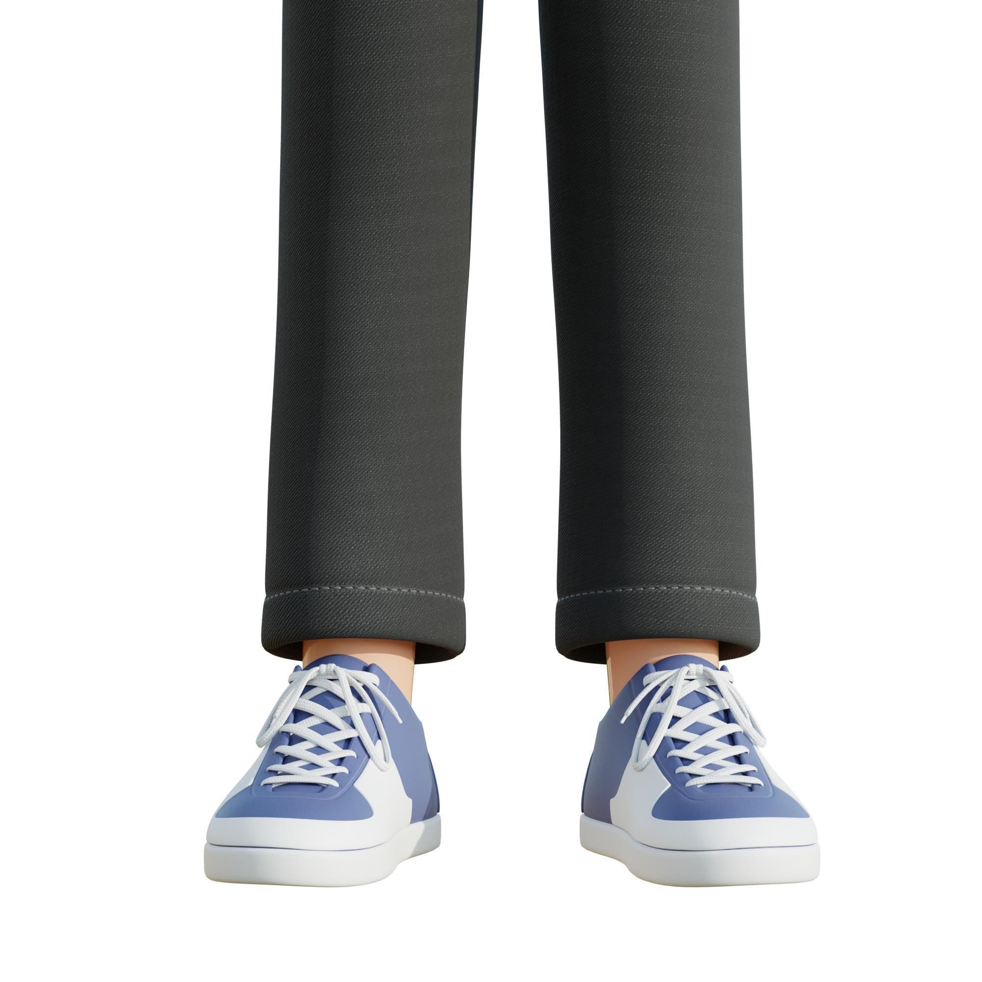 Cartoon Man Rigged Low-poly 3D model_46