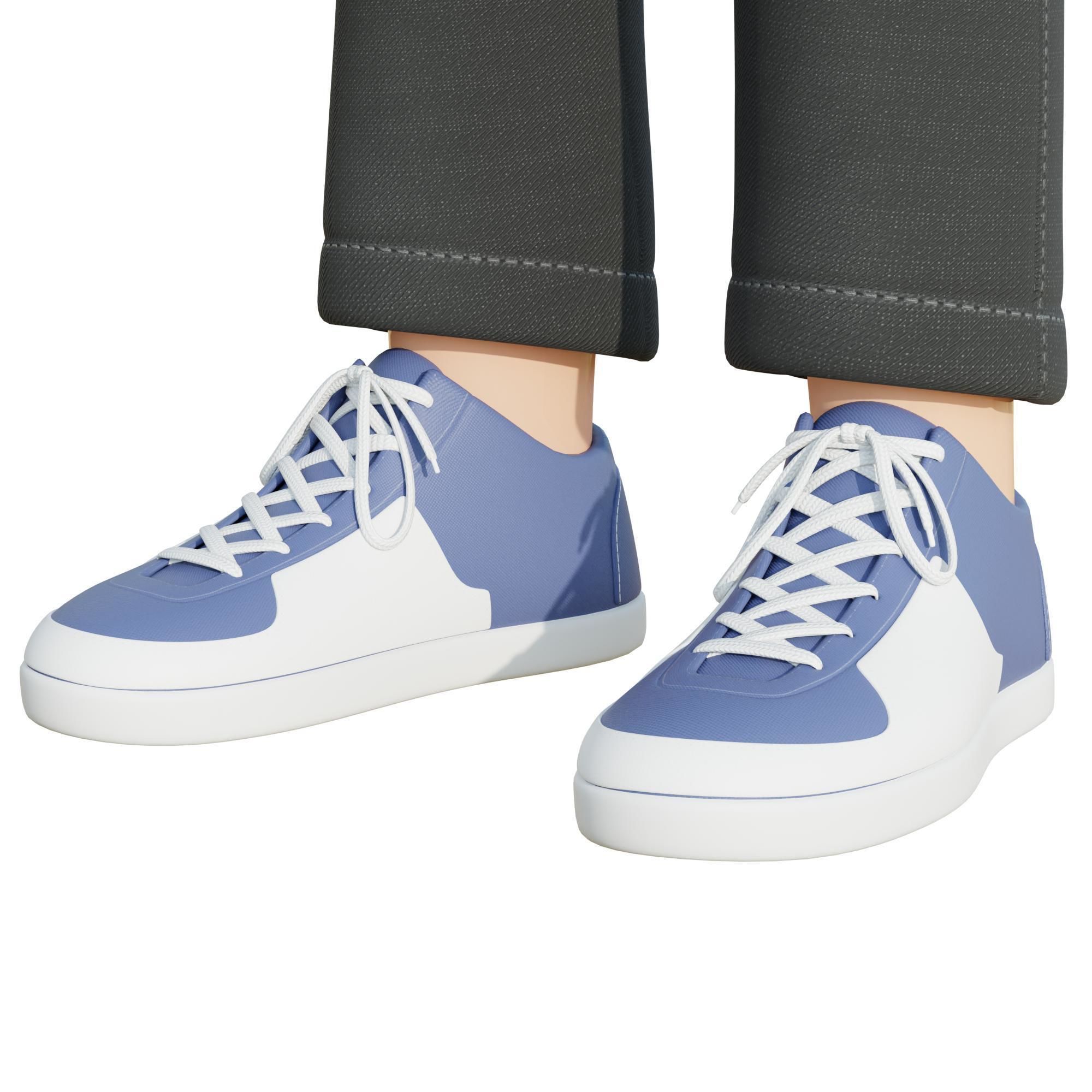 Cartoon Man Rigged Low-poly 3D model_49