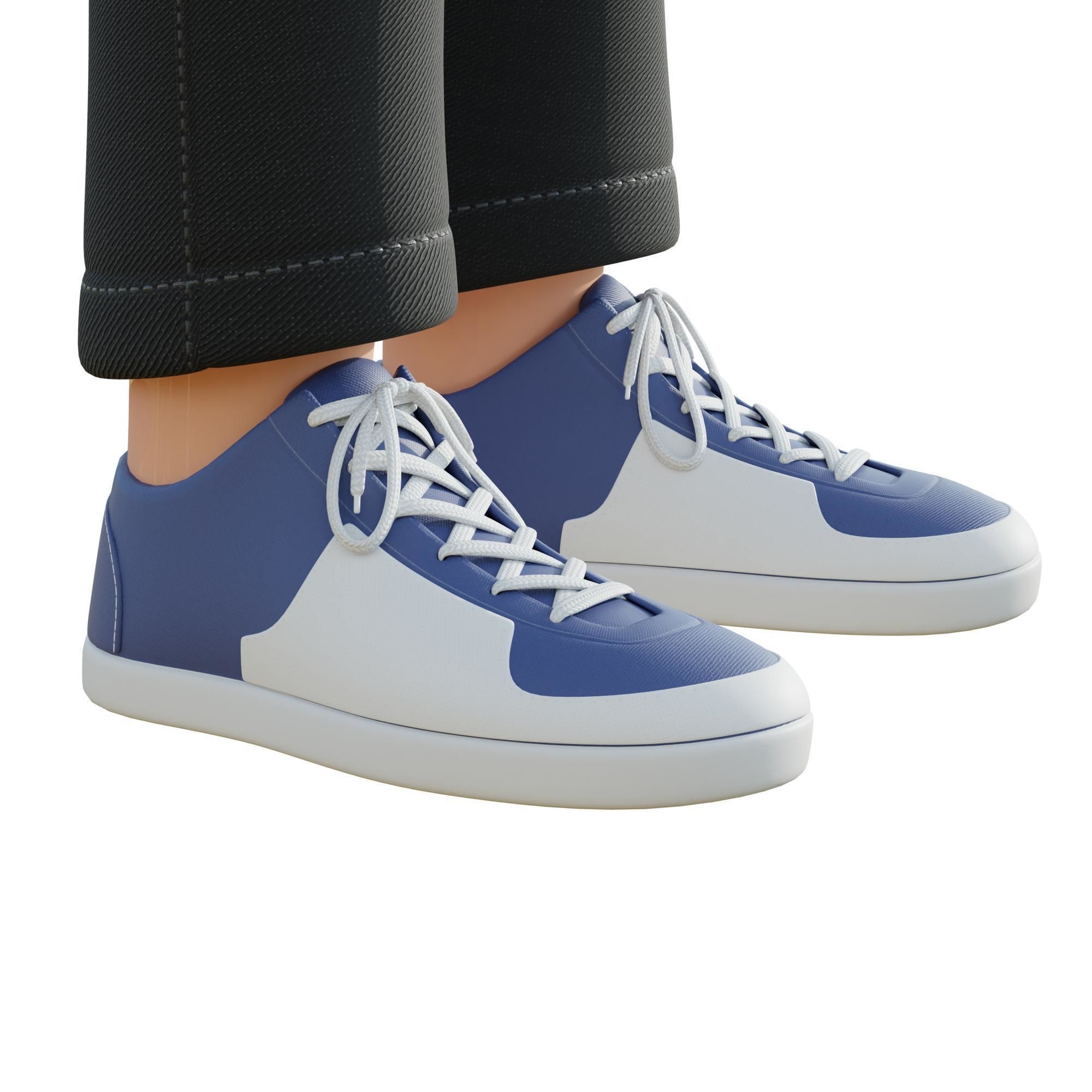 Cartoon Man Rigged Low-poly 3D model_47