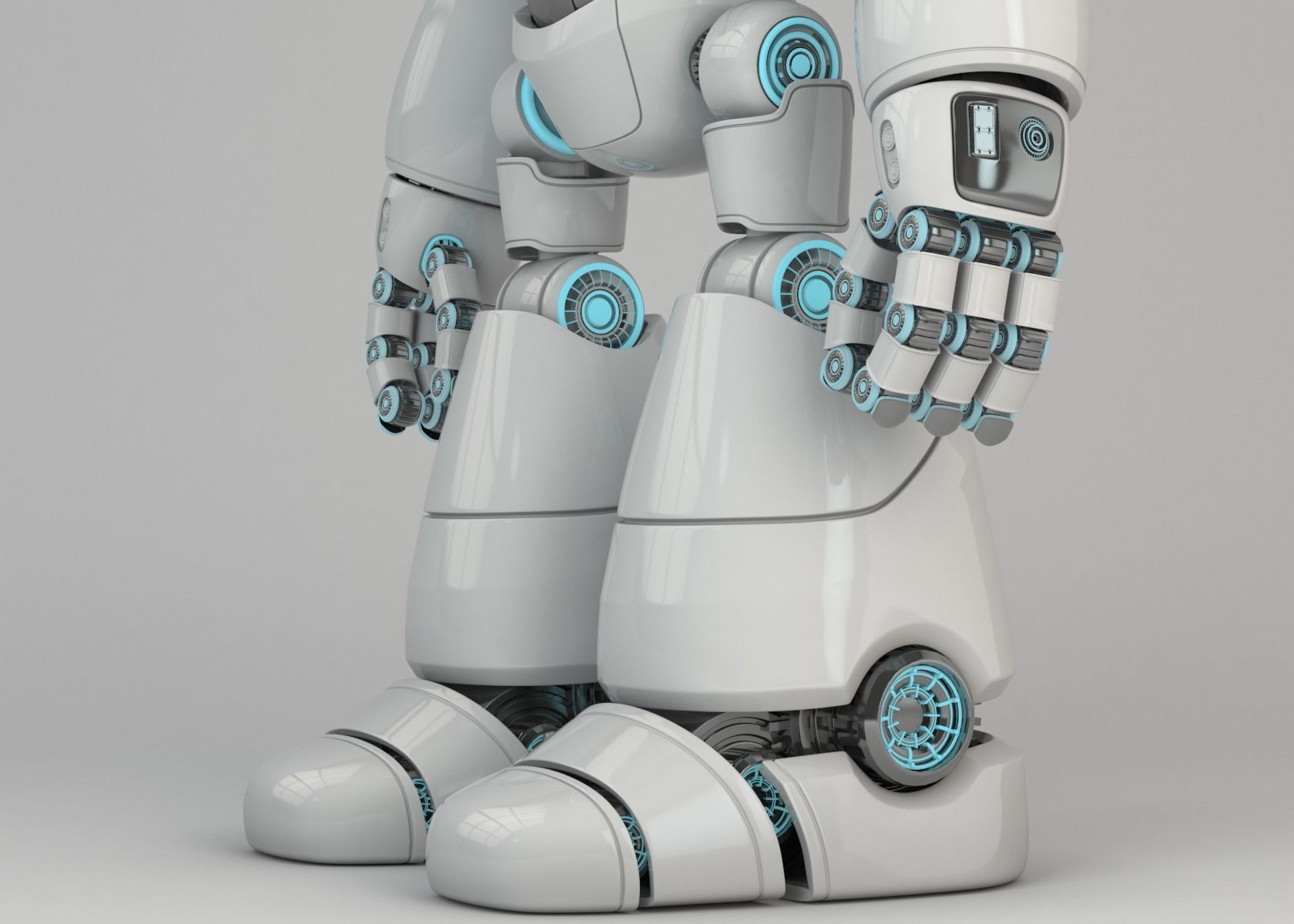 Cartoon Robot Rigged Low-poly 3D model_11