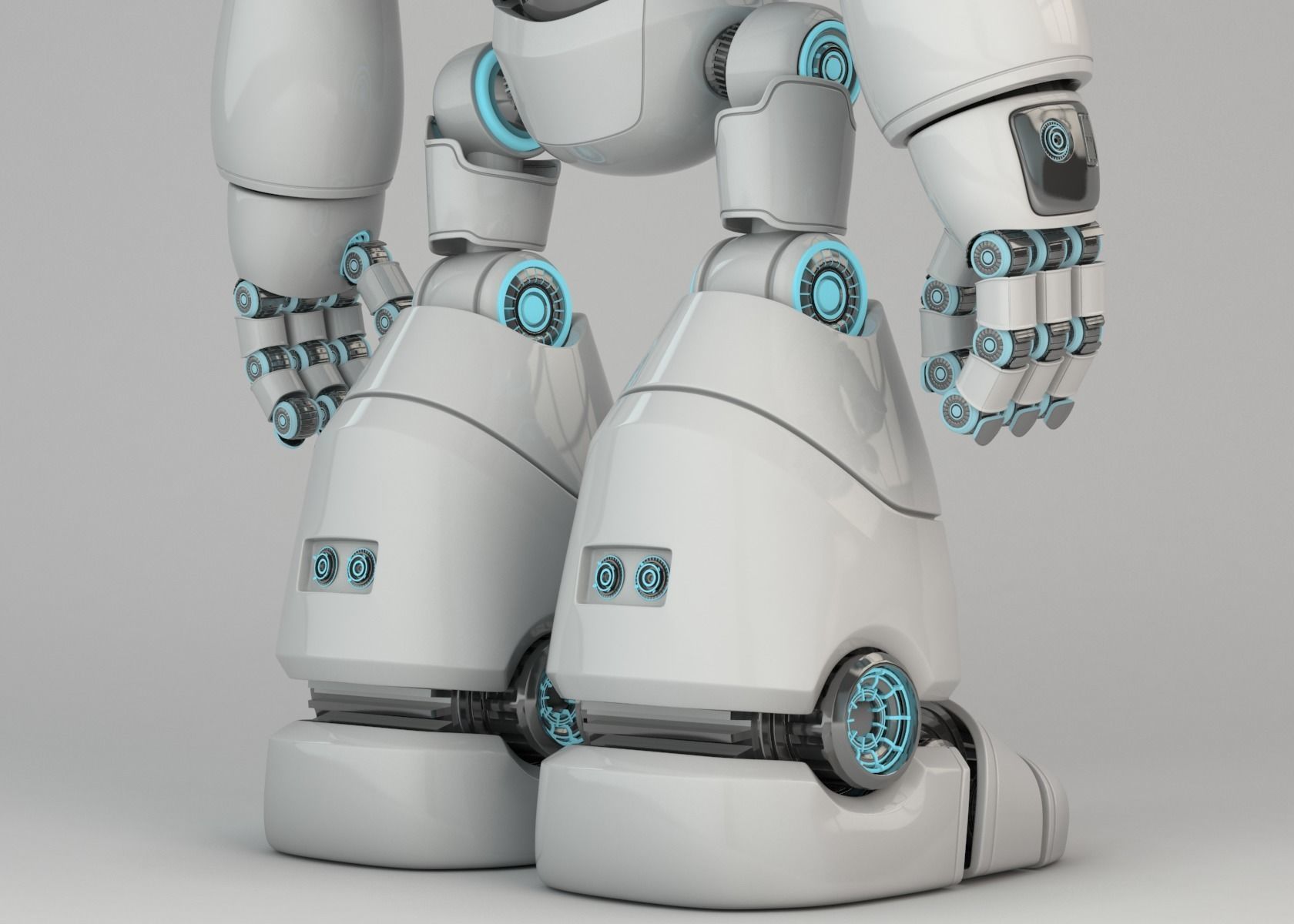 Cartoon Robot Rigged Low-poly 3D model_12