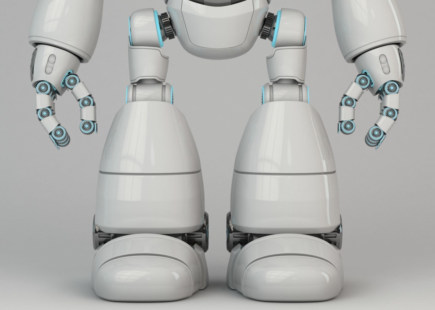 Cartoon Robot Rigged Low-poly 3D model_10