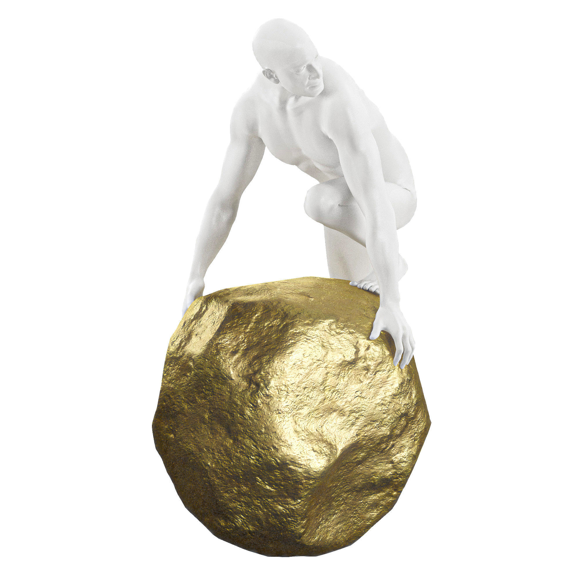 Kailoni Statue white gold 3D model_2