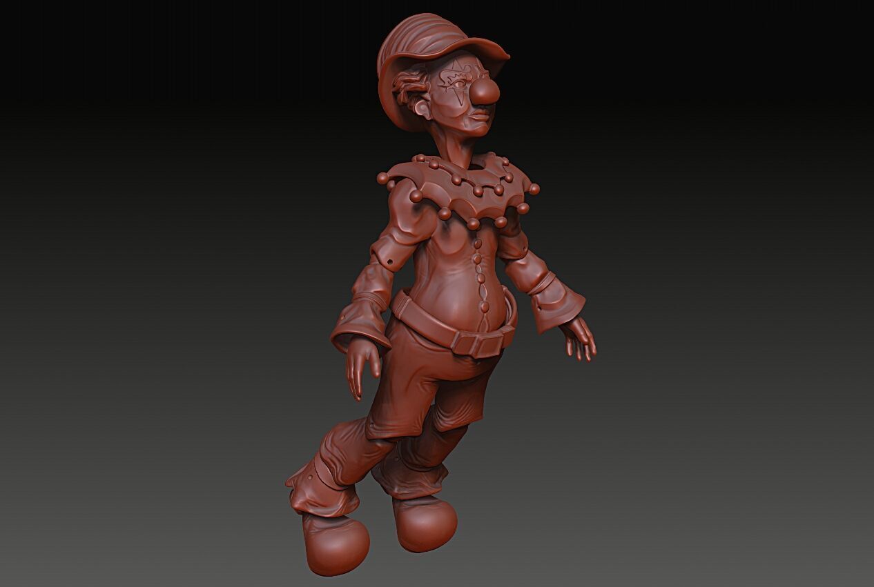 Articulated Clown Figure 3D Print Model 8cm 16cm 24cm 3D print model_8