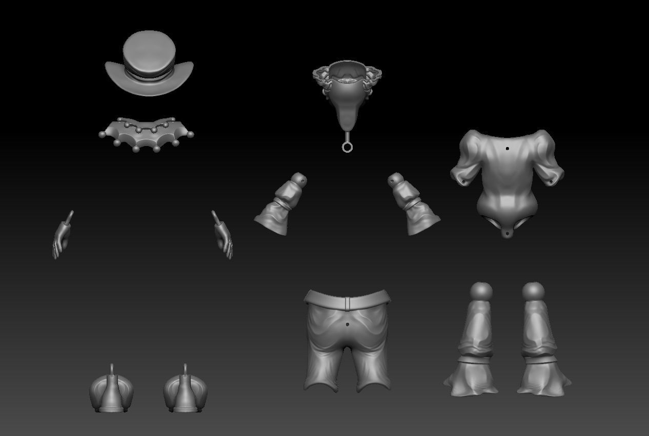 Articulated Clown Figure 3D Print Model 8cm 16cm 24cm 3D print model_24