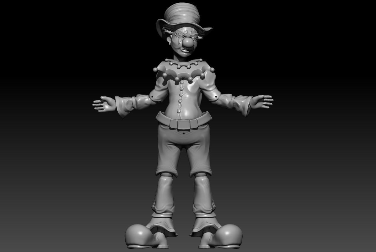 Articulated Clown Figure 3D Print Model 8cm 16cm 24cm 3D print model_23