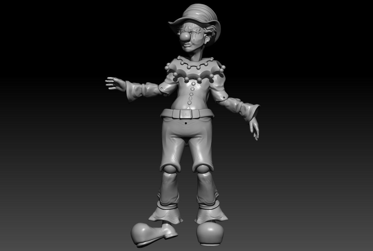 Articulated Clown Figure 3D Print Model 8cm 16cm 24cm 3D print model_21