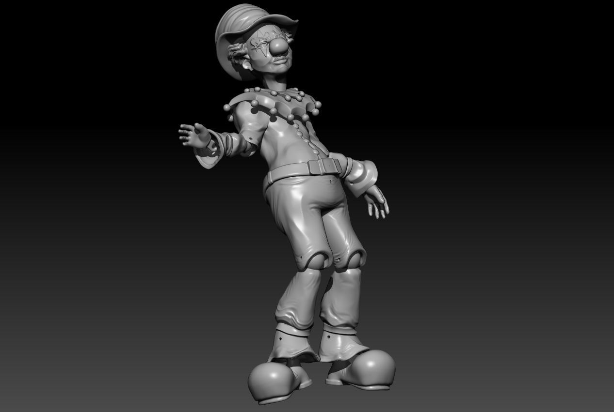 Articulated Clown Figure 3D Print Model 8cm 16cm 24cm 3D print model_22