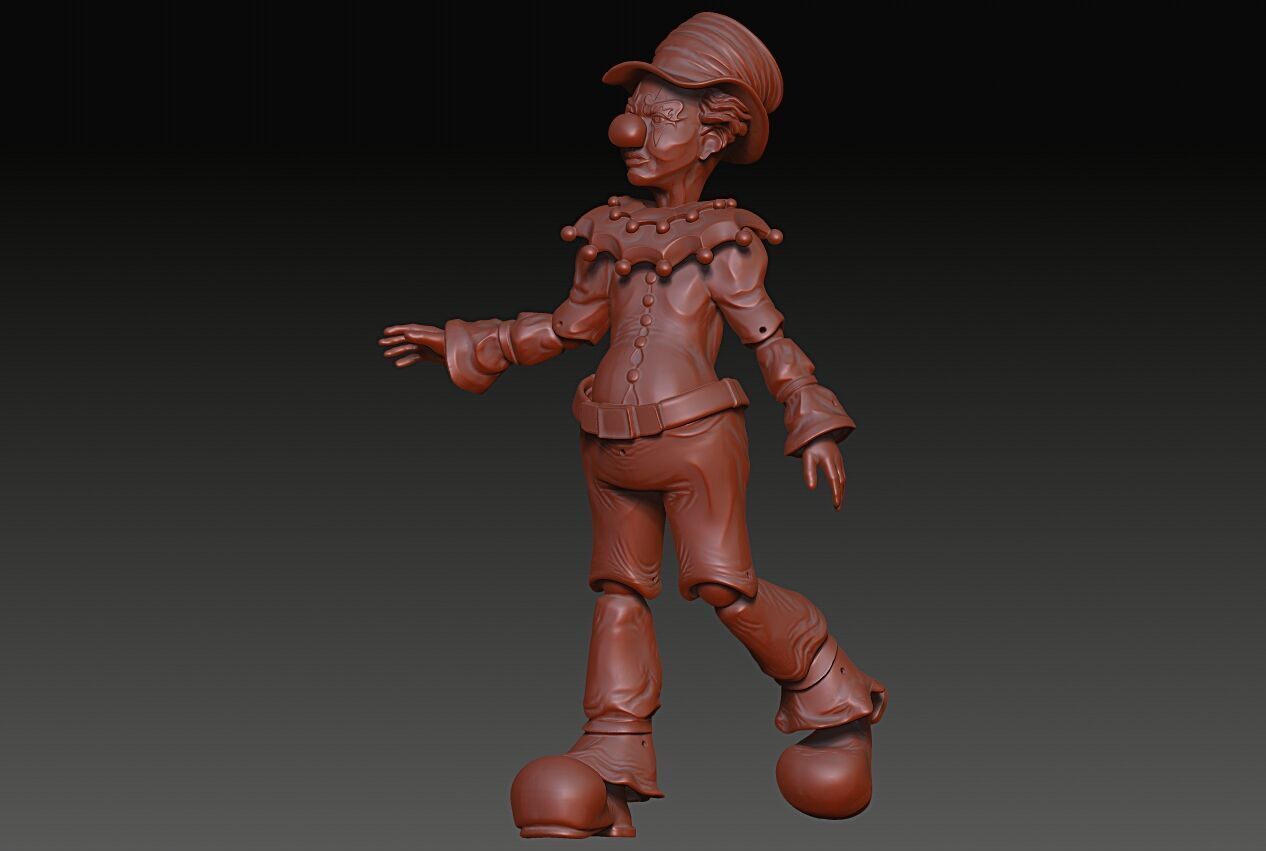 Articulated Clown Figure 3D Print Model 8cm 16cm 24cm 3D print model_5