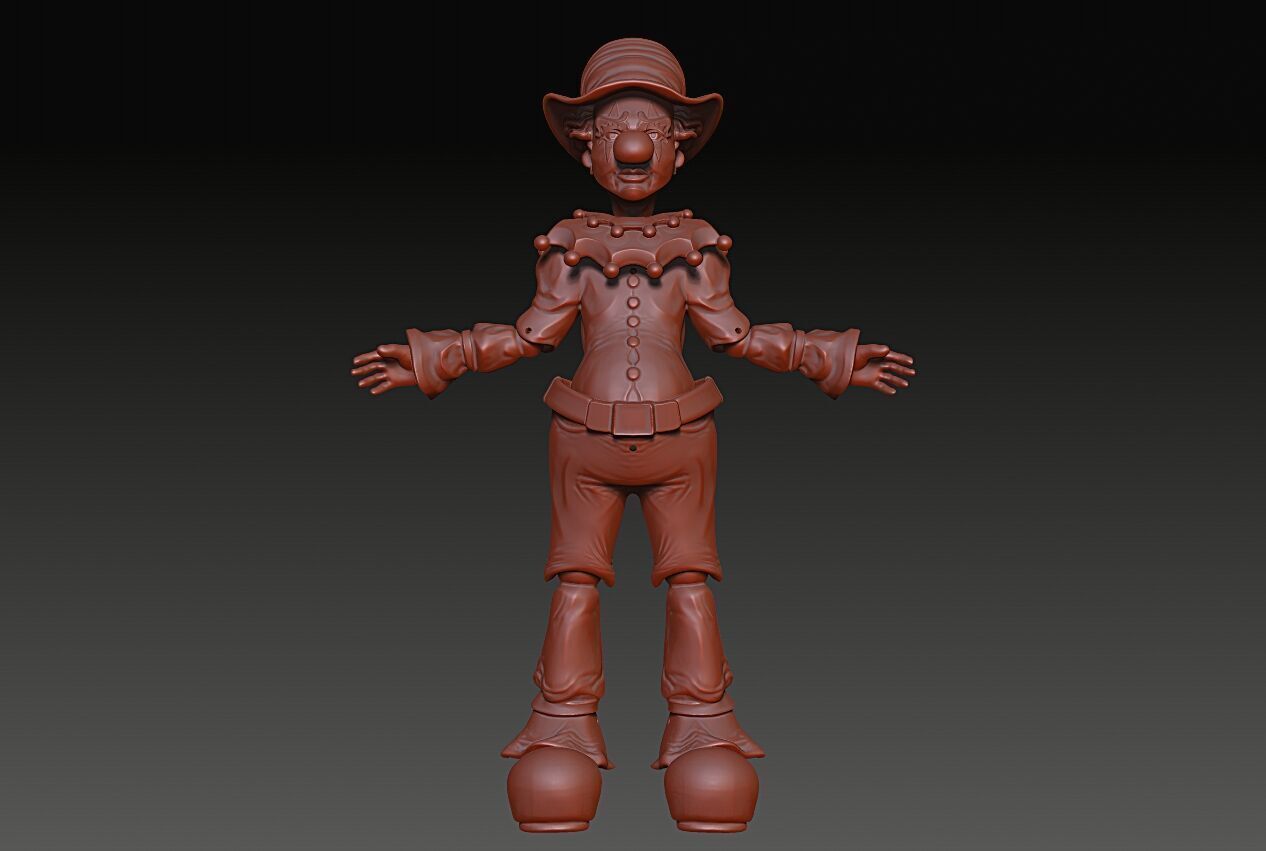 Articulated Clown Figure 3D Print Model 8cm 16cm 24cm 3D print model_4