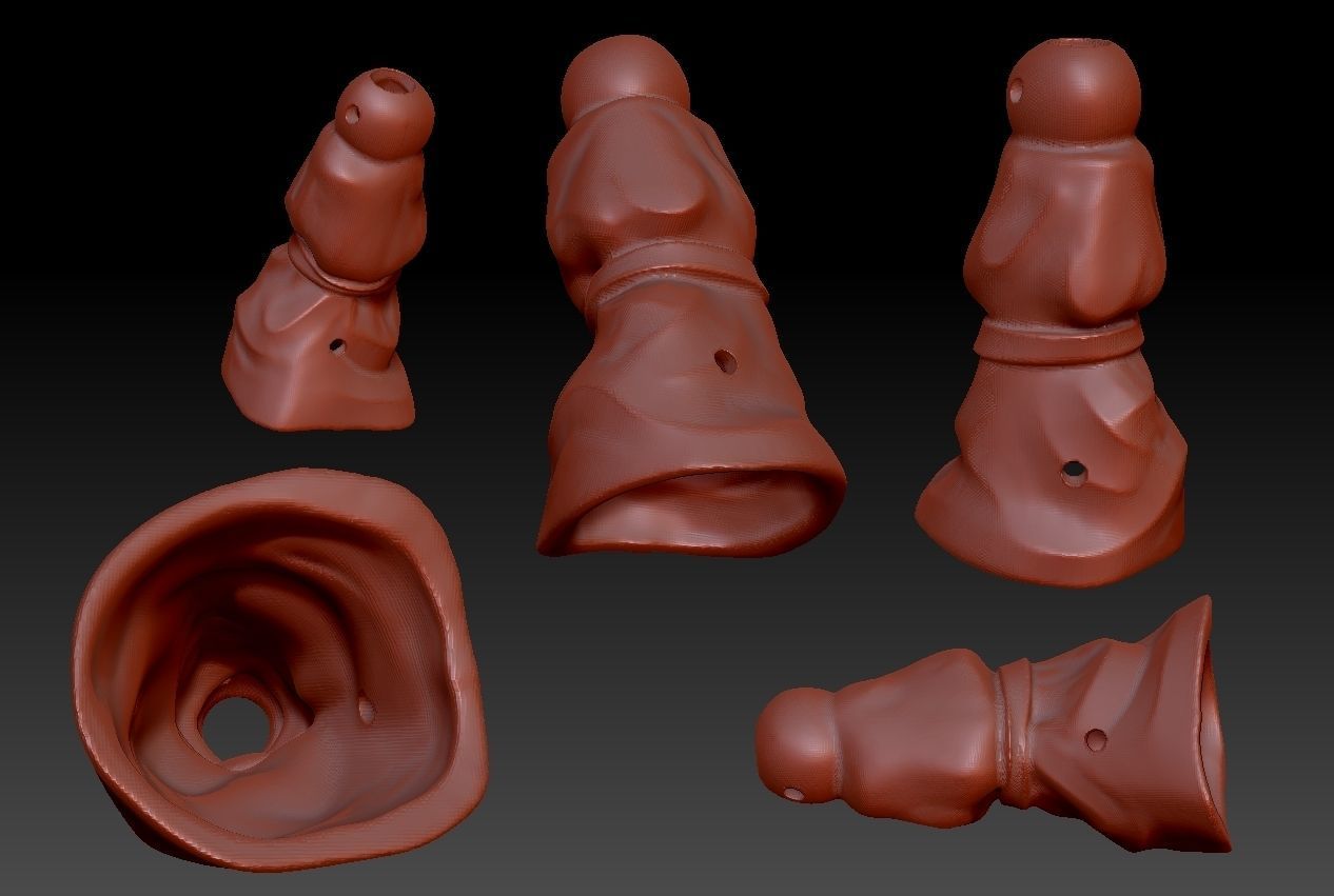 Articulated Clown Figure 3D Print Model 8cm 16cm 24cm 3D print model_15