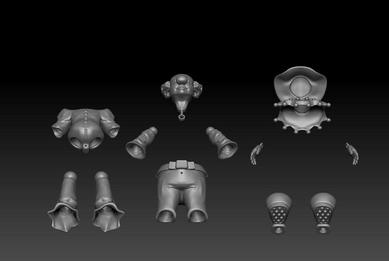 Articulated Clown Figure 3D Print Model 8cm 16cm 24cm 3D print model_27