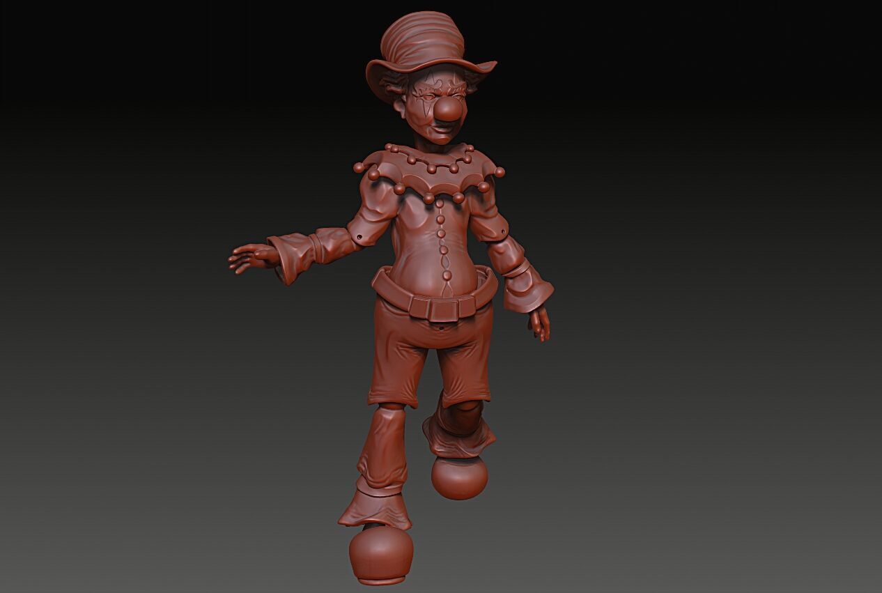 Articulated Clown Figure 3D Print Model 8cm 16cm 24cm 3D print model_6
