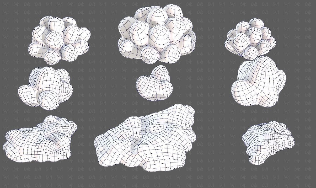 Trees Cartoon V62 Low-poly 3D model_10