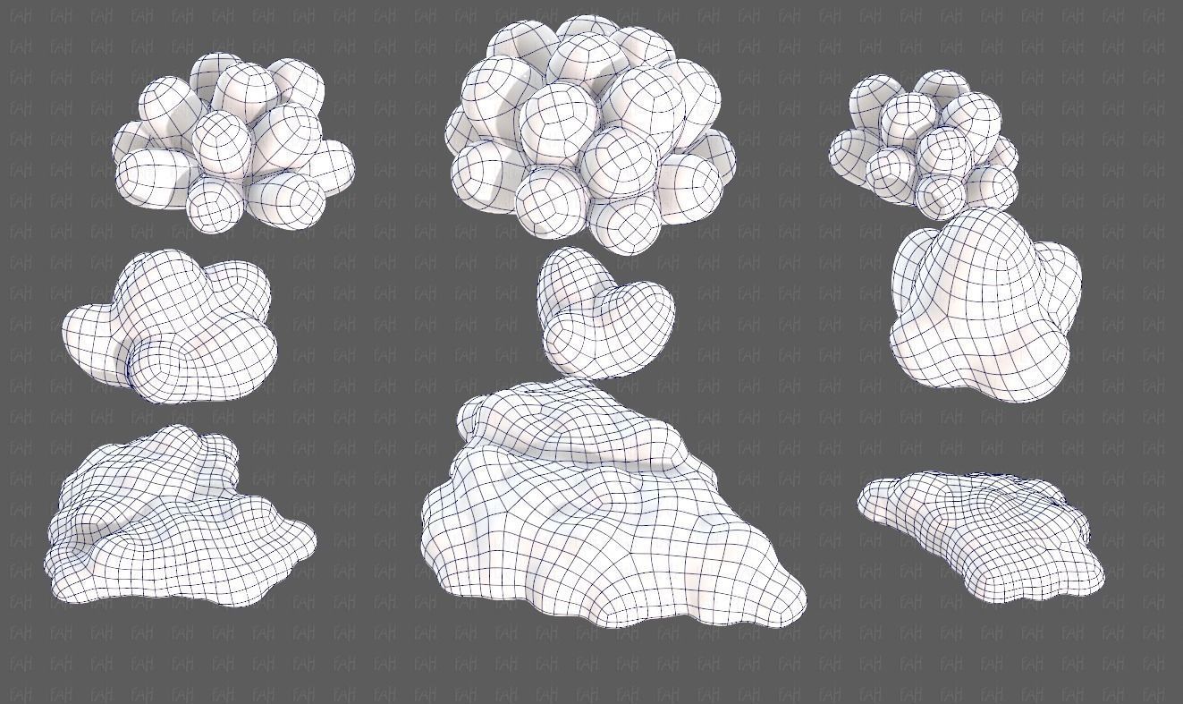 Trees Cartoon V62 Low-poly 3D model_16