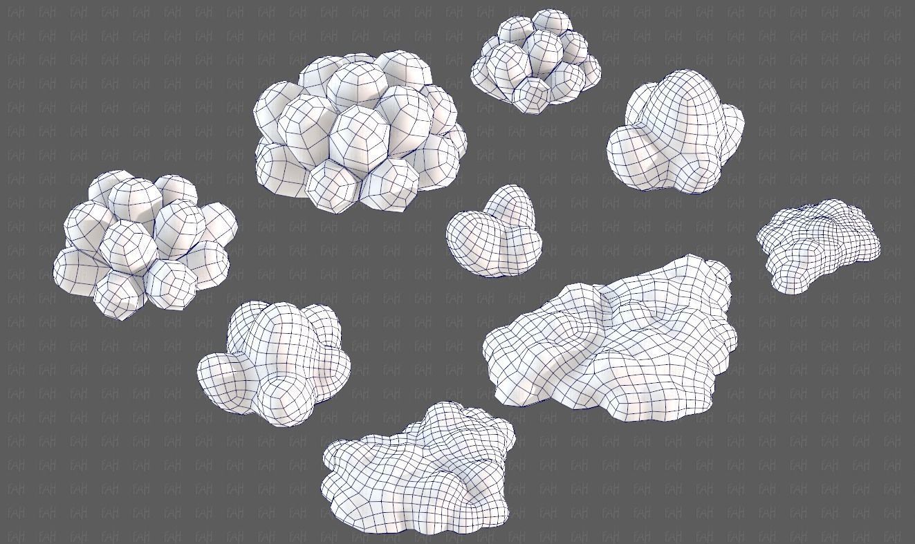 Trees Cartoon V62 Low-poly 3D model_44