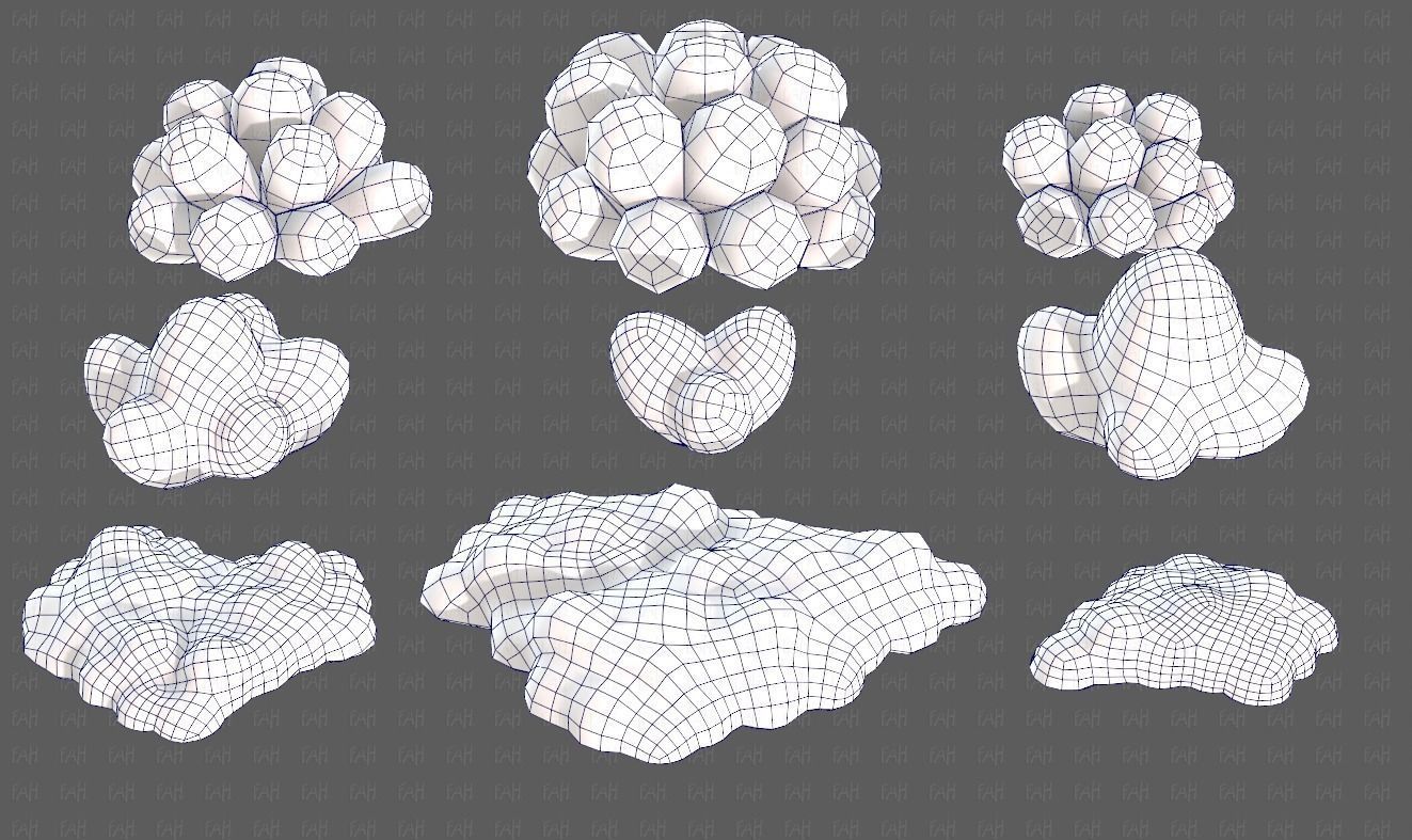 Trees Cartoon V62 Low-poly 3D model_25