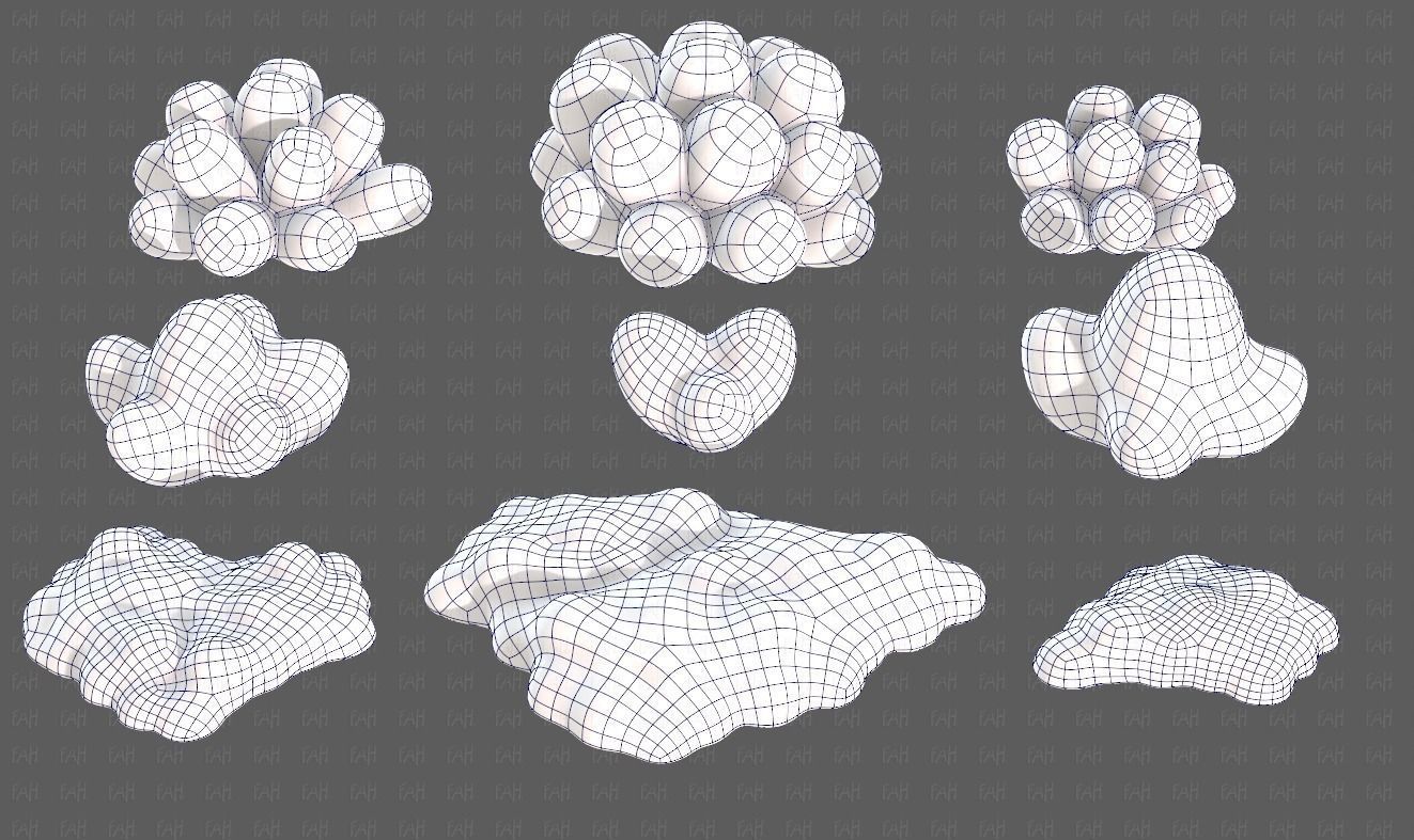 Trees Cartoon V62 Low-poly 3D model_9