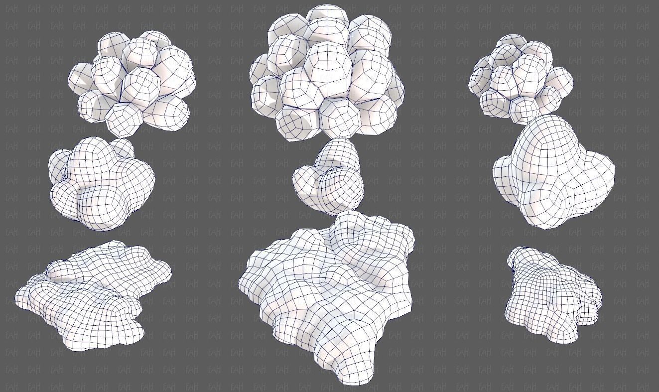 Trees Cartoon V62 Low-poly 3D model_31