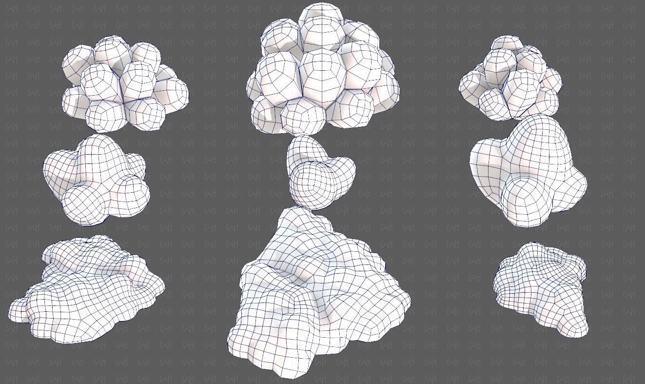 Trees Cartoon V62 Low-poly 3D model_27