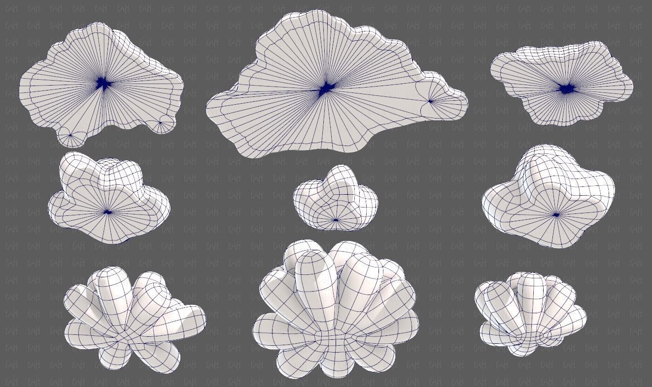 Trees Cartoon V62 Low-poly 3D model_38