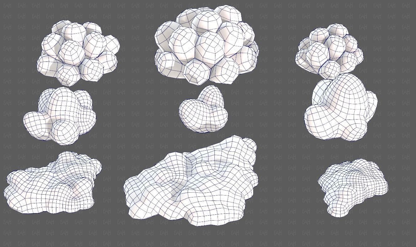 Trees Cartoon V62 Low-poly 3D model_26