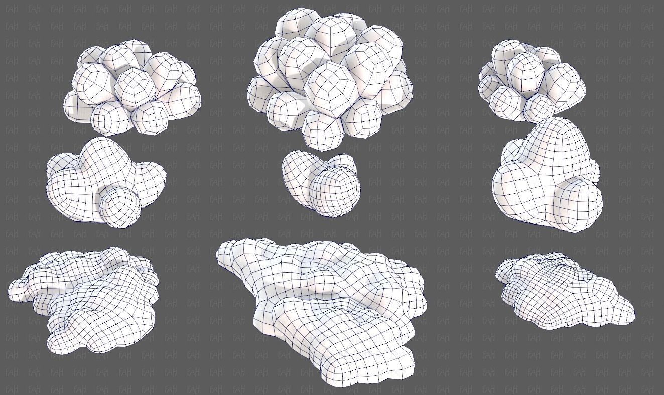 Trees Cartoon V62 Low-poly 3D model_28