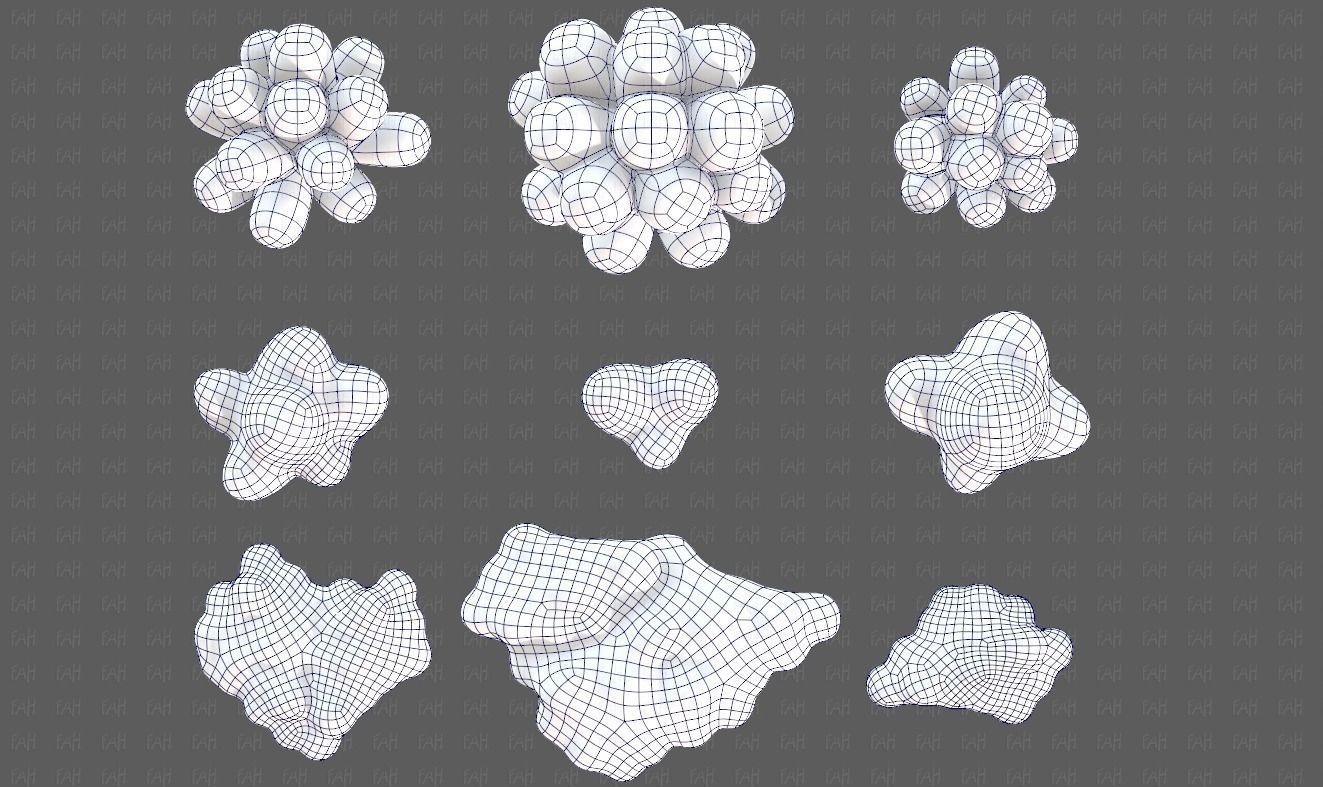 Trees Cartoon V62 Low-poly 3D model_34