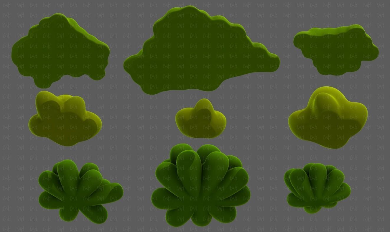 Trees Cartoon V62 Low-poly 3D model_37