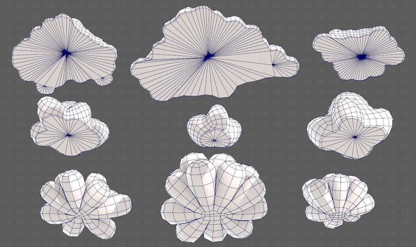 Trees Cartoon V62 Low-poly 3D model_40