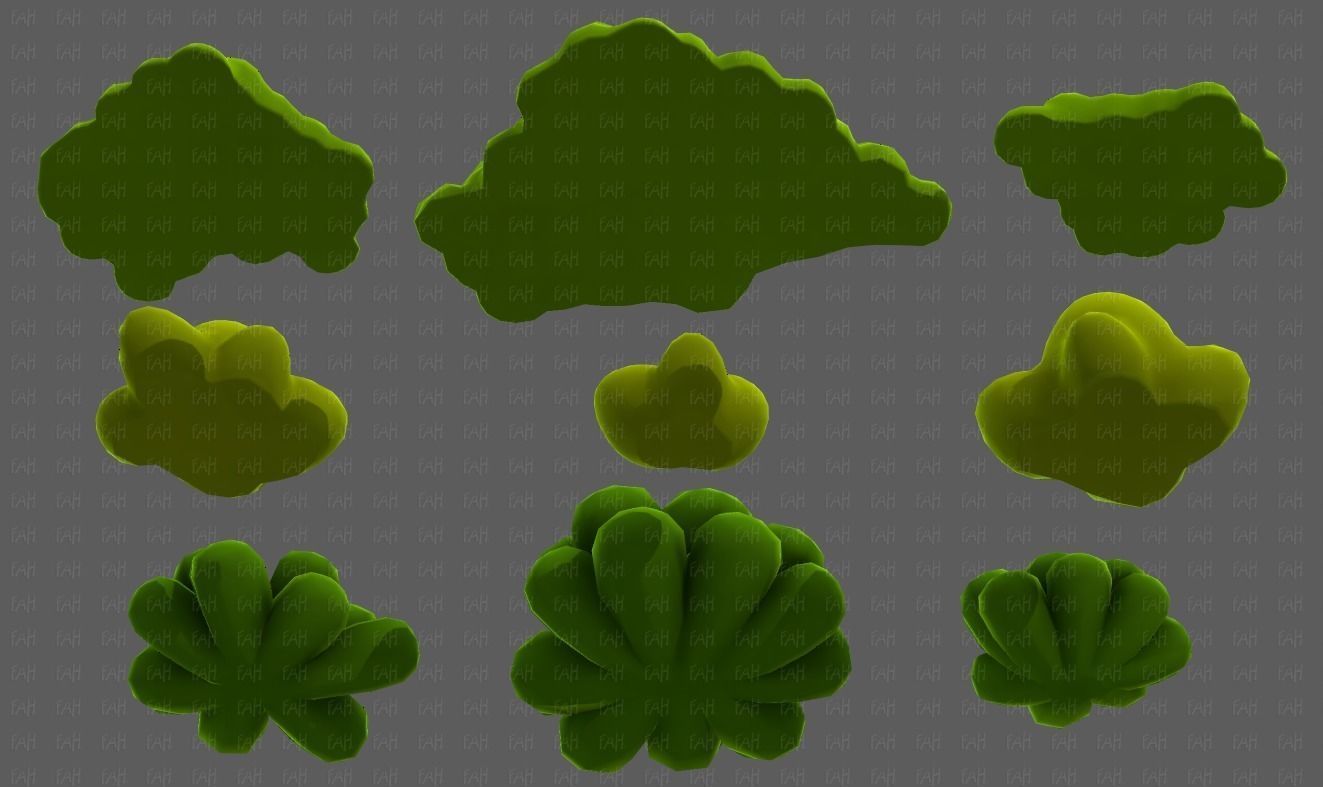 Trees Cartoon V62 Low-poly 3D model_39