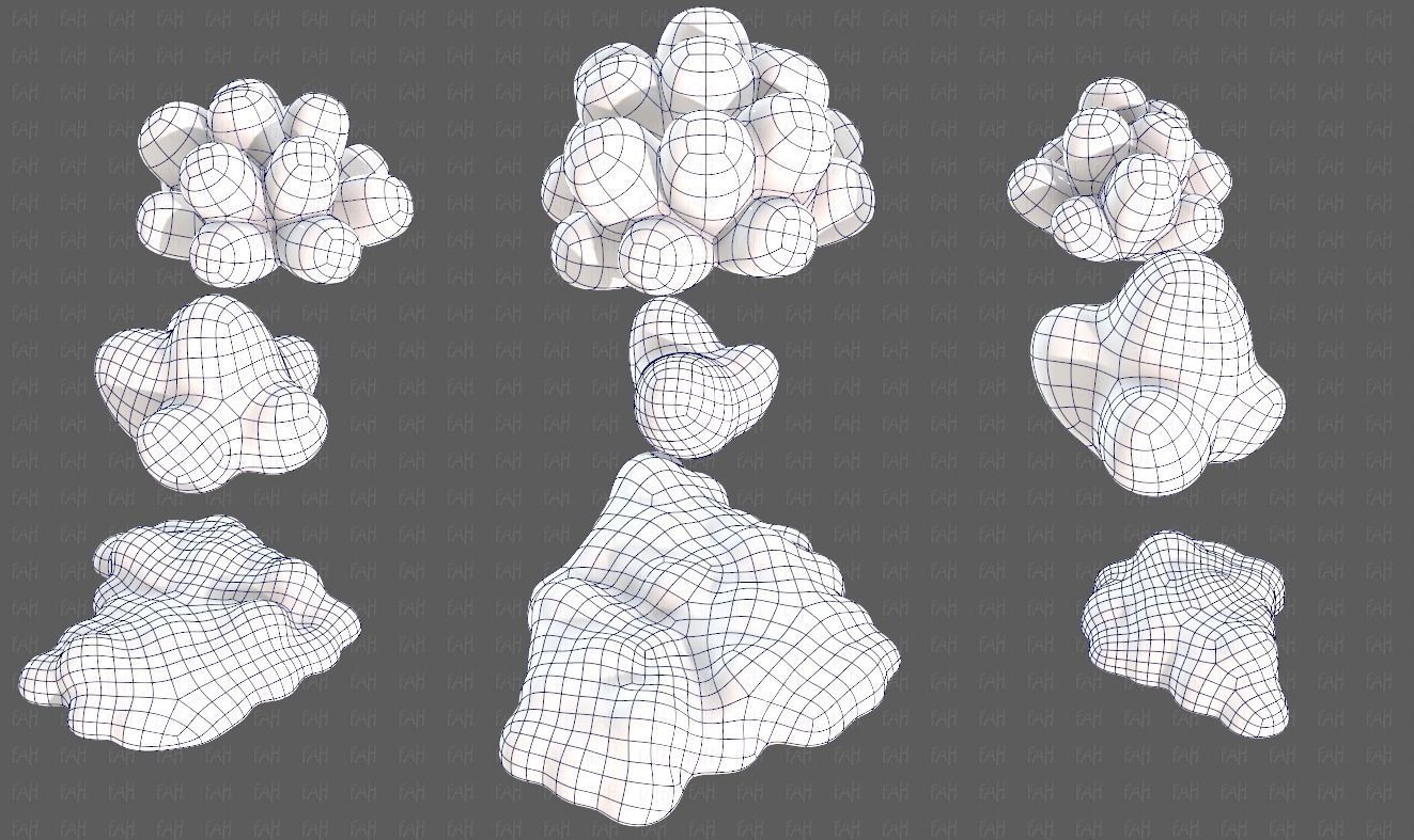 Trees Cartoon V62 Low-poly 3D model_11