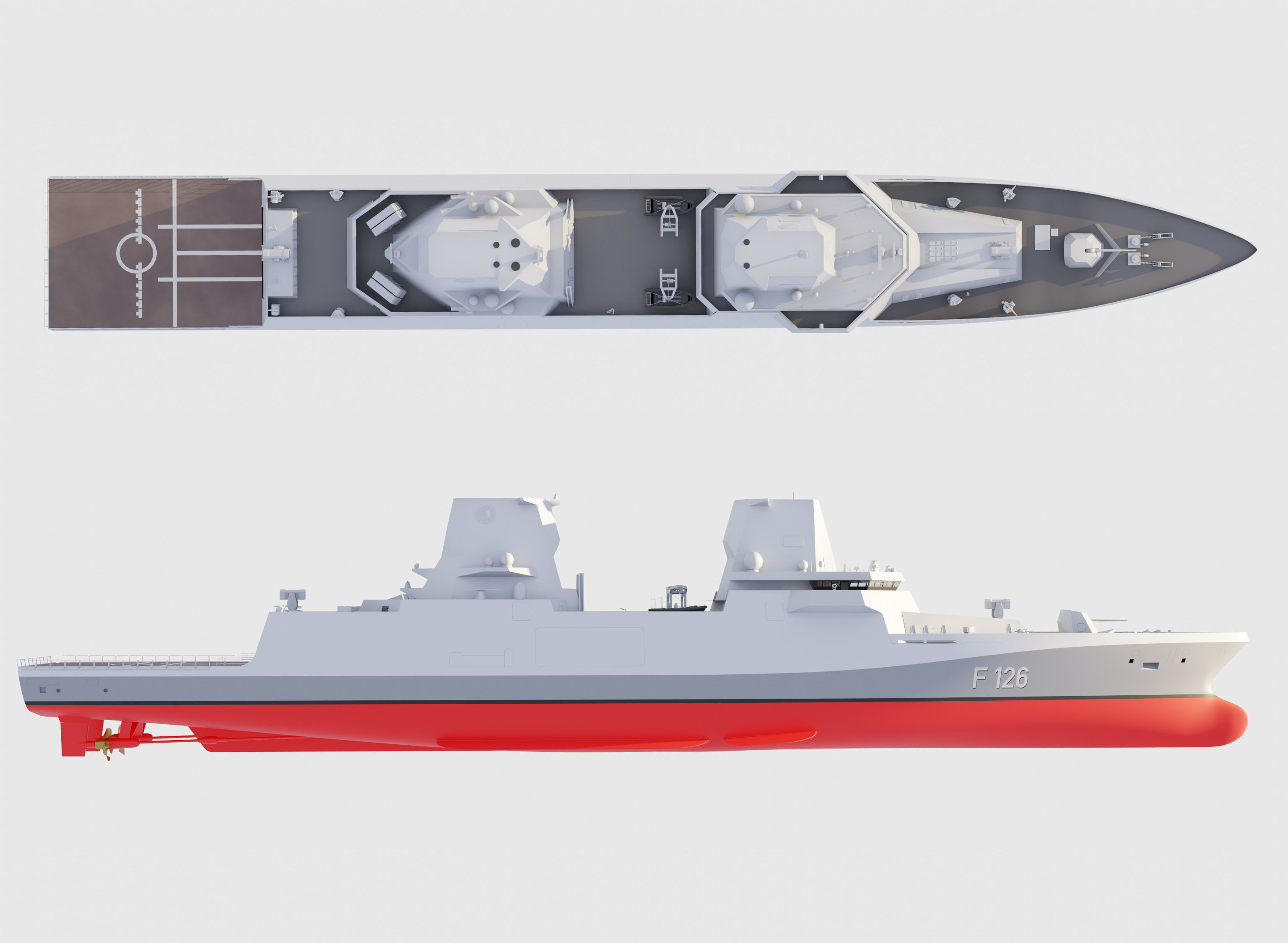 frigate F126 3D model_1