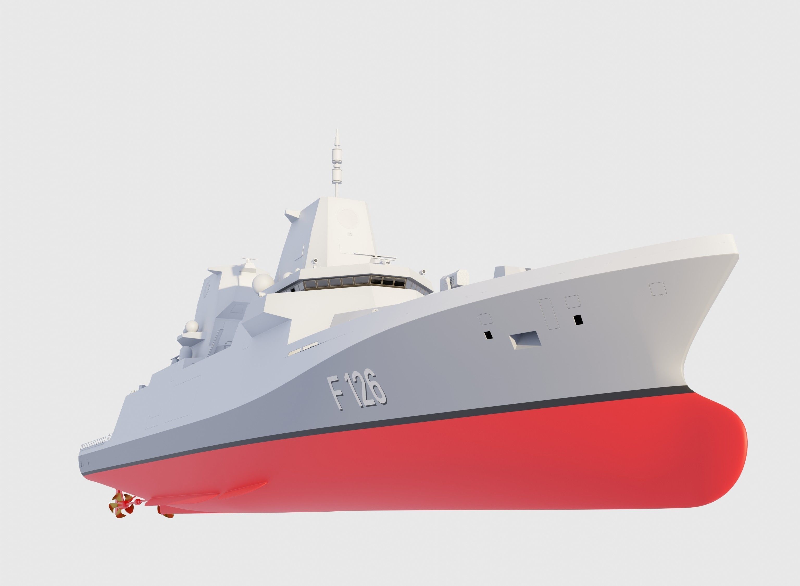 frigate F126 3D model_2