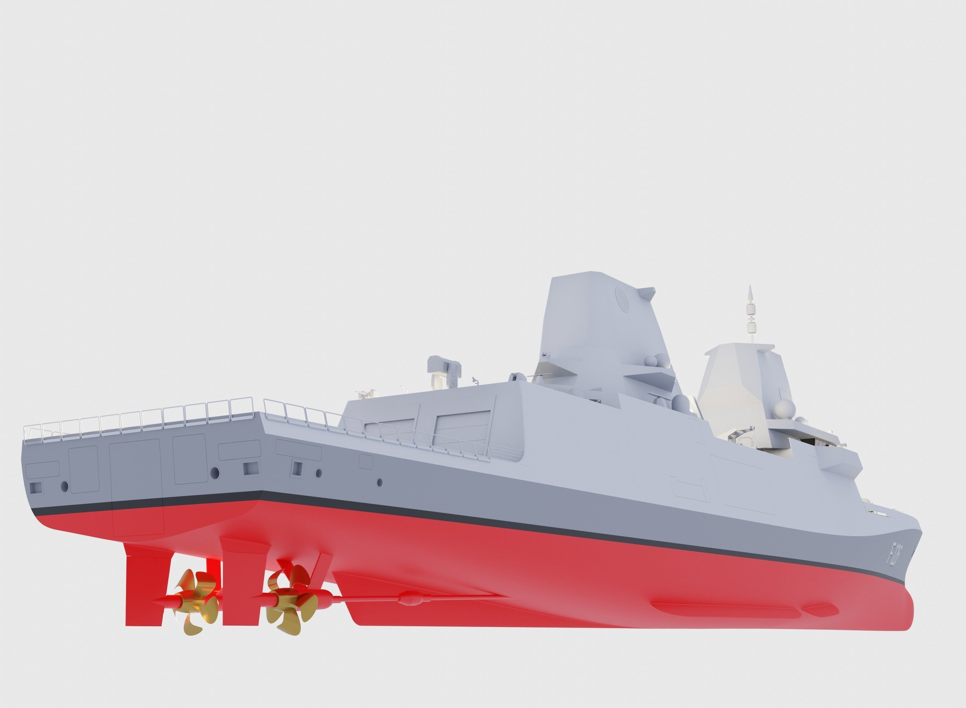 frigate F126 3D model_7